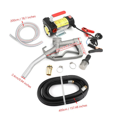 Pompe de transfert de carburant électrique Diesel kérosène huile Commercial Auto 12V DC avec buse