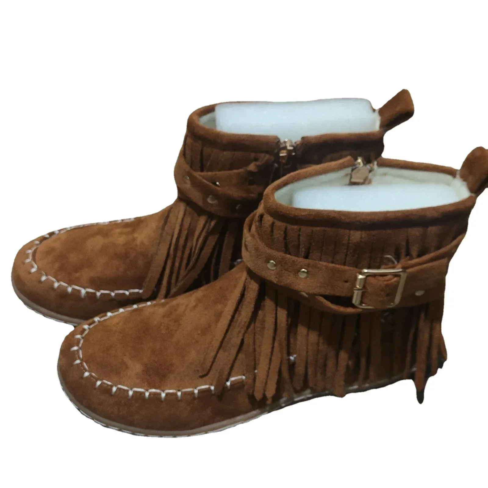 Bottes de neige en daim vintage pour femmes - image de produit 4