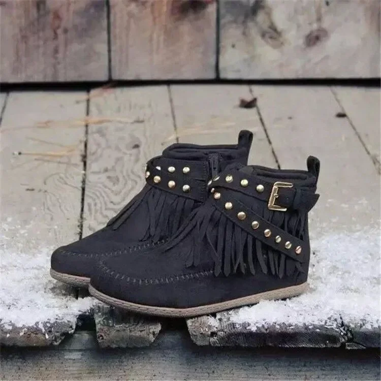 Bottes de neige en daim vintage pour femmes - image de produit 1